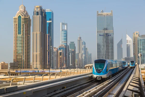 Dubai metro railway — Stock Photo, Image