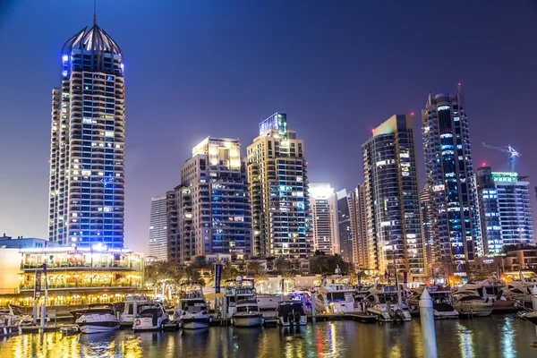 Dubai Marina paysage urbain, Émirats arabes unis — Photo