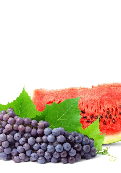 Vattenmelon och grape — Stockfoto