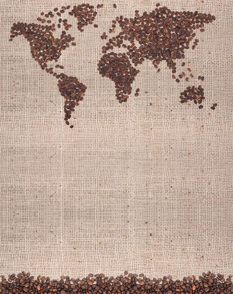咖啡地图 — 图库照片