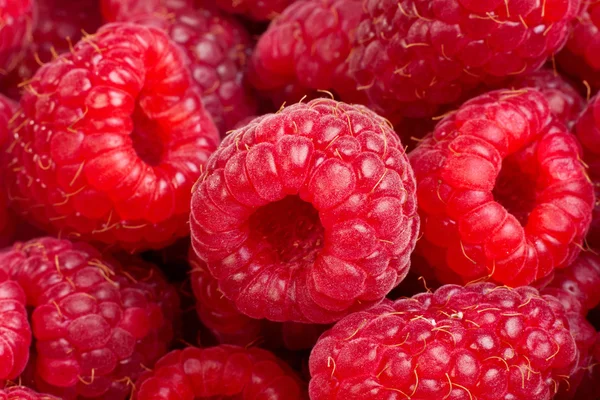 익은 rasberry 과일 가로 가까이 배경. — 스톡 사진