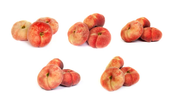 Set of ripe fig peaches on white — Stock Photo, Image