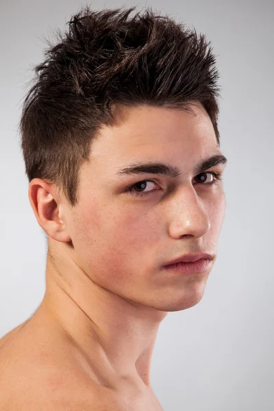 Handsome face of a young man — Stock Photo, Image