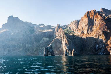 Sudak plaj. Karadeniz, Ukrayna