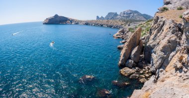 Sudak plaj. Karadeniz, Ukrayna