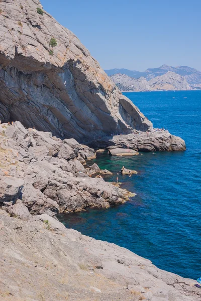 Praia de Sudak. Mar Negro, Ucrânia — Fotografia de Stock