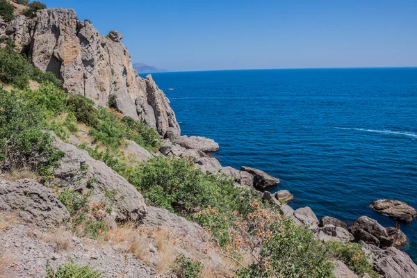 Praia de Sudak. Mar Negro, Ucrânia — Fotografia de Stock