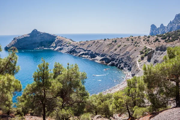 Sudak beach. Black Sea, Ukraine — Stock Photo, Image