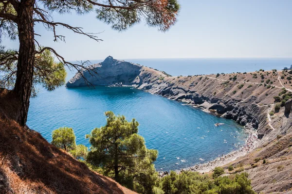 Sudak beach. Black Sea, Ukraine — Stock Photo, Image