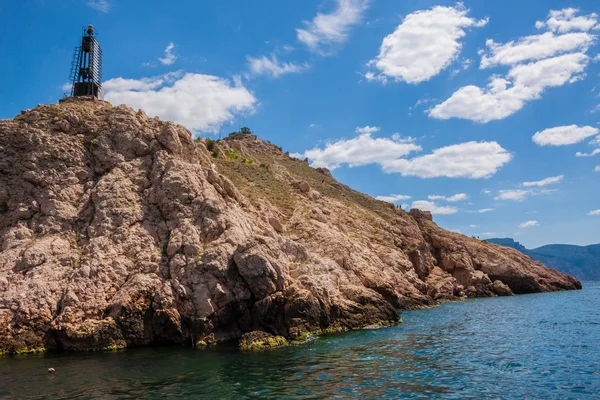 Sudak beach. Black Sea, Ukraine — Stock Photo, Image