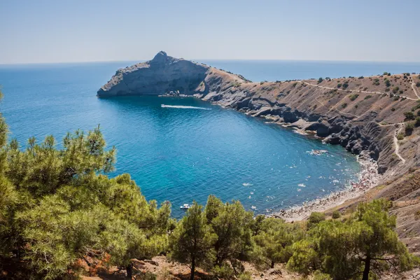 Sudak beach. Black Sea, Ukraine — Stock Photo, Image