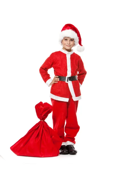 Babbo Natale che tiene un sacco — Foto Stock