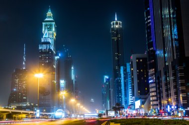 downtown Dubai gece, Birleşik Arap Emirlikleri