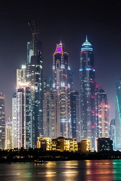 Dubai Marina cityscape, De Forenede Arabiske Emirater - Stock-foto