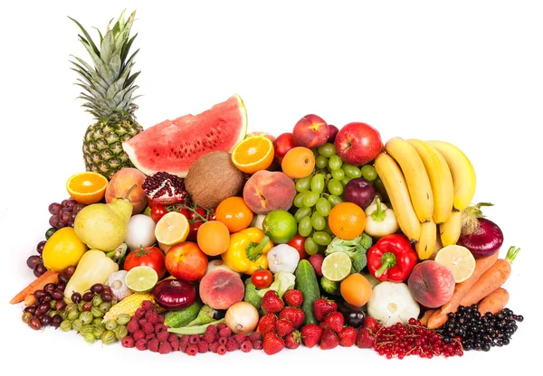 Group of fresh vegetables isolated on white — Stock Photo, Image