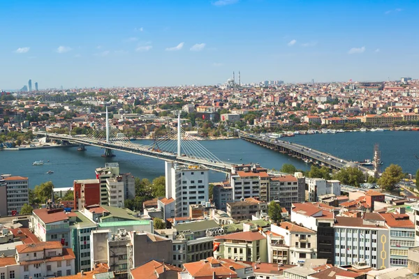 Istanbul panoramatický pohled od Galatské věže — Stock fotografie