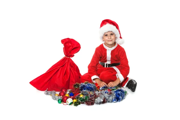 Boy holding a sack — Stock Photo, Image