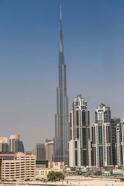 Kijk op de burj khalifa, dubai, Verenigde Arabische Emiraten — Stockfoto