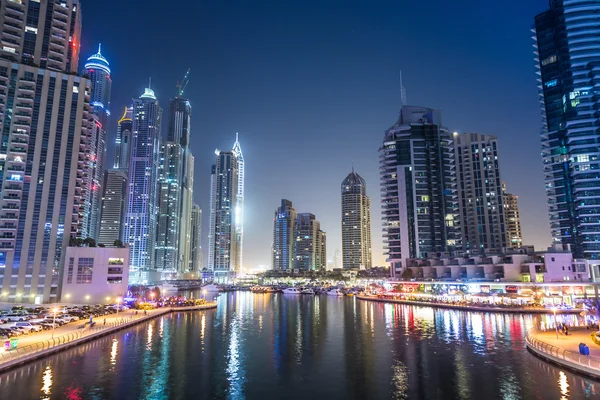 Dubai Marina paesaggio urbano, Emirati Arabi Uniti — Foto Stock