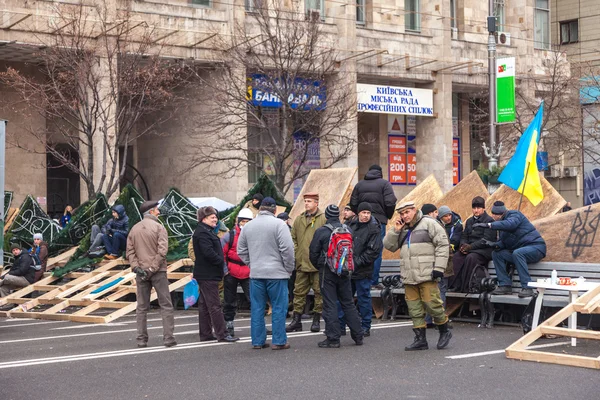 Protestera på euromaydan i kiev mot president Viktor Janukovytj — Stockfoto