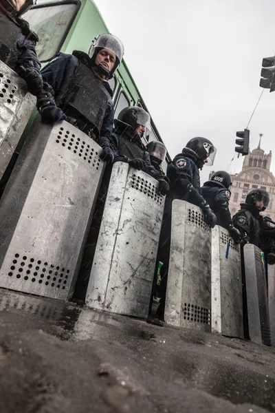 Protesta sobre Euromaydan en Kiev contra el presidente Yanukovich —  Fotos de Stock