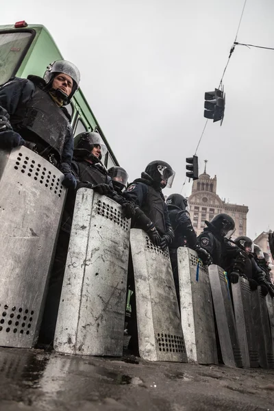 在反对总统亚努科维奇在基辅 euromaydan 抗议 — 图库照片