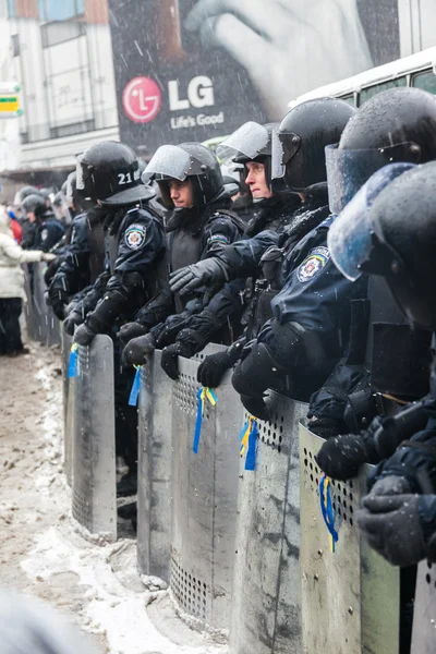 Протест против президента Януковича на Евромайдане в Киеве — стоковое фото