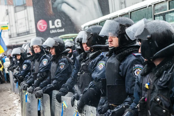 Protesta su Euromaydan a Kiev contro il presidente Yanukovych — Foto Stock