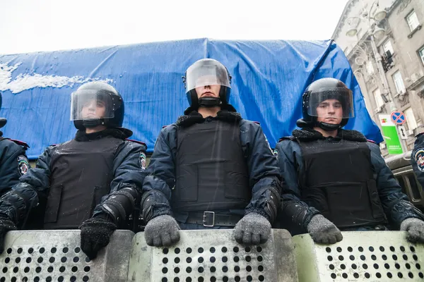 Протест против президента Януковича на Евромайдане в Киеве — стоковое фото