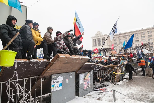 Protest on Euromaydan in Kiev against the president Yanukovych — Stock Photo, Image