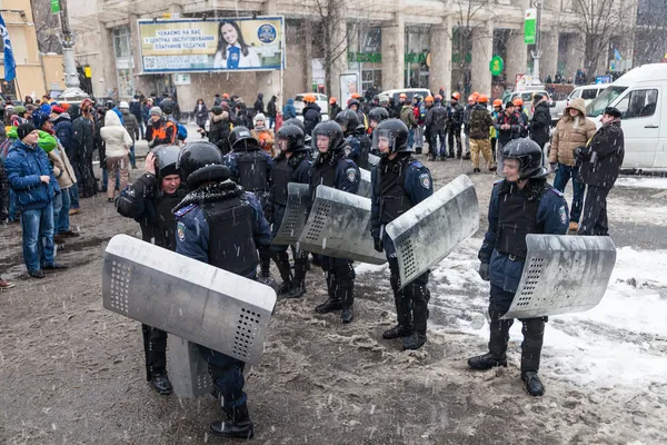 Protesta su Euromaydan a Kiev contro il presidente Yanukovych — Foto Stock