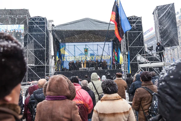 Διαμαρτυρία στο euromaydan στο Κίεβο κατά το Πρόεδρε Γιανουκόβιτς — Φωτογραφία Αρχείου