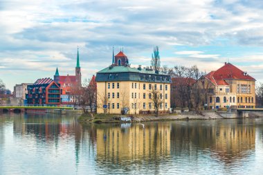 Wroclaw eski şehir panoraması