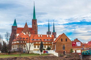 Wroclaw eski şehir panoraması