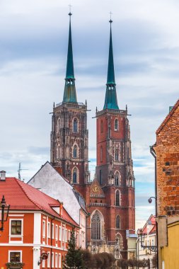 Wroclaw eski şehir panoraması