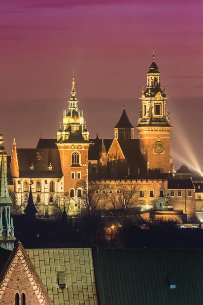 Zamek Królewski na Wawelu i wistula — Zdjęcie stockowe