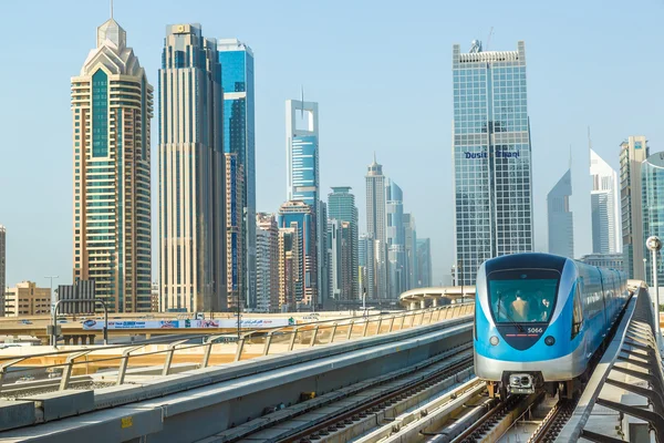 Dubai metro railway — Stock Photo, Image