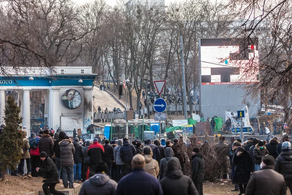 Protest mot "diktatur" i Ukraina blir våldsamma — Stockfoto