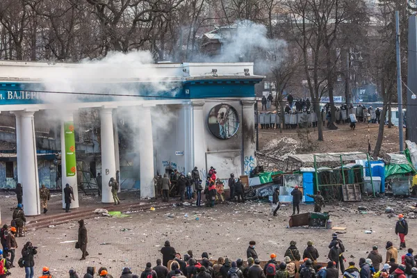 Протест проти «диктатура» в Україні перетворює насильницькі — Stok fotoğraf