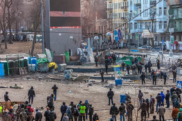 Protest przeciwko "dyktaturą" na Ukrainie przeradza się w przemoc — Zdjęcie stockowe