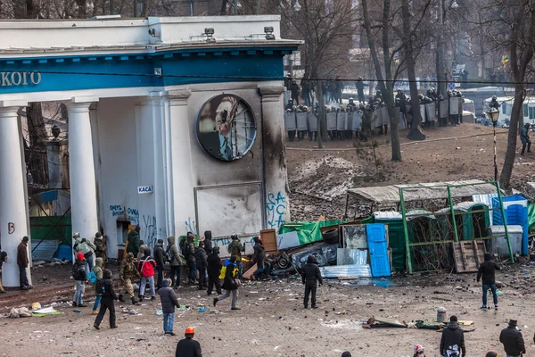 Protesto contra "ditadura" na Ucrânia torna-se violento — Fotografia de Stock