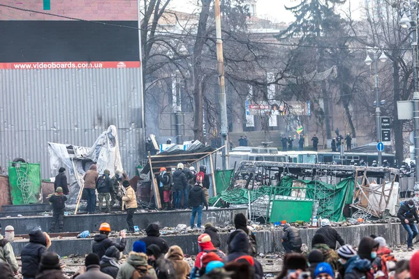 Protest Against "Dictatorship" In Ukraine Turns Violent — Stock Photo, Image