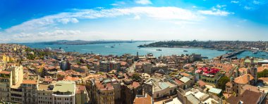 galata Kulesi İstanbul panoramik manzara. Türkiye