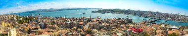 galata Kulesi İstanbul panoramik manzara. Türkiye