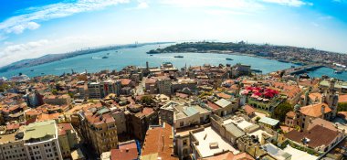 galata Kulesi İstanbul panoramik manzara. Türkiye