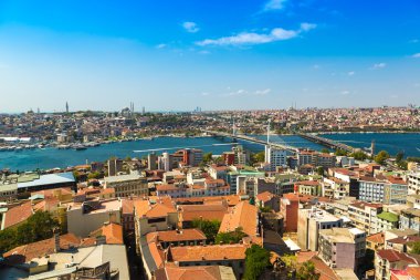 galata Kulesi İstanbul panoramik manzara. Türkiye