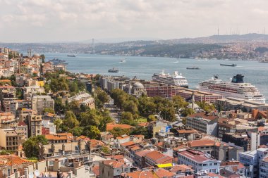 galata Kulesi İstanbul panoramik manzara. Türkiye