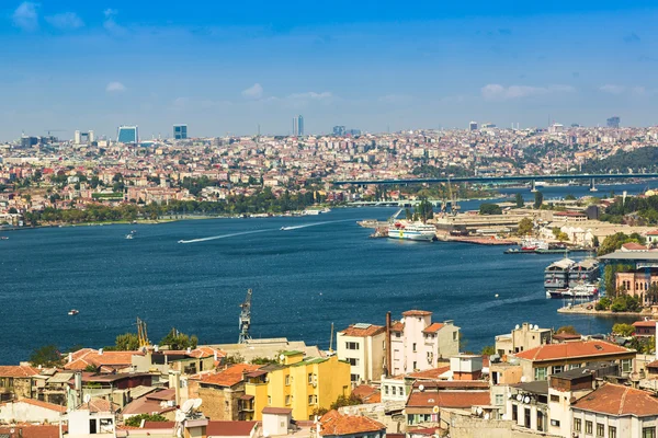 Pemandangan panorama Istanbul dari menara Galata. Turki — Stok Foto