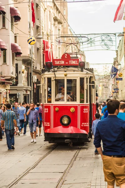 eski kırmızı tramvay taksim, Istanbul, Türkiye