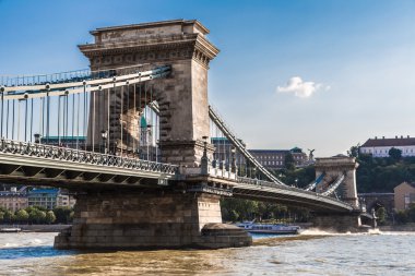 The Szechenyi Chain Bridge is a beautiful, decorative suspension bridge clipart